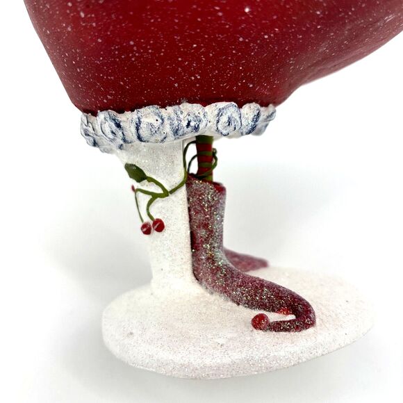 Department 56 Patience Brewster Krinkles Santa Red Speckled Candy Bowl - Picture 16 of 16